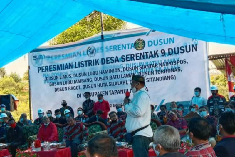 Ketua MKI Sumut Hadiri Peresmian Listrik Desa di Tapanuli Utara